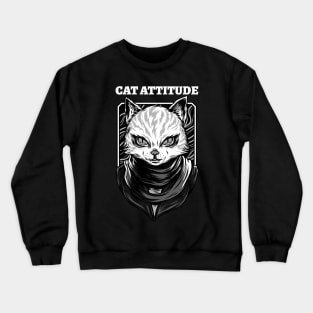 Cat Attitude of angry cat Crewneck Sweatshirt